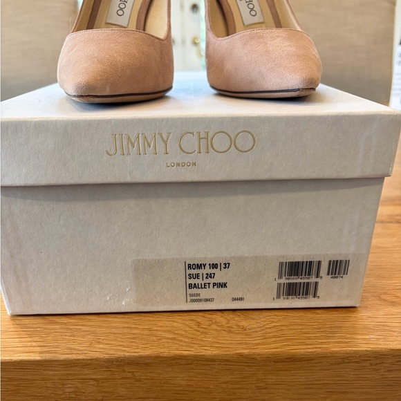 Jimmy Choo Nude Blush Suede Pointed-Toe Pumps